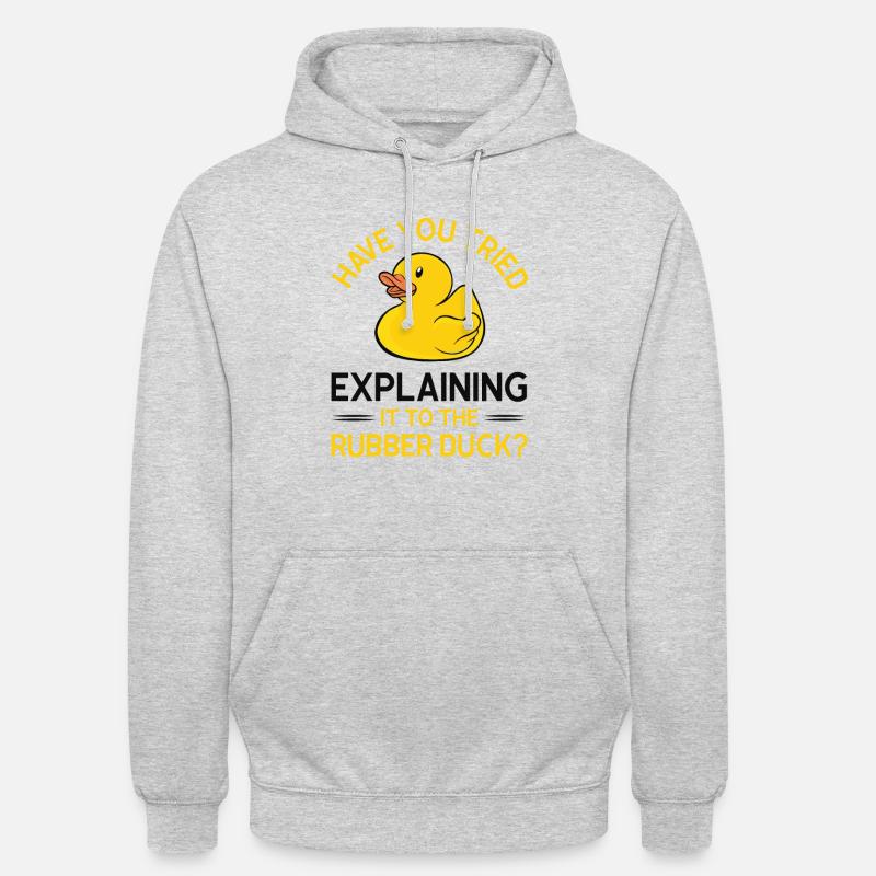 Programmierer Gummiente Debug - Unisex Hoodie - Hellgrau meliert