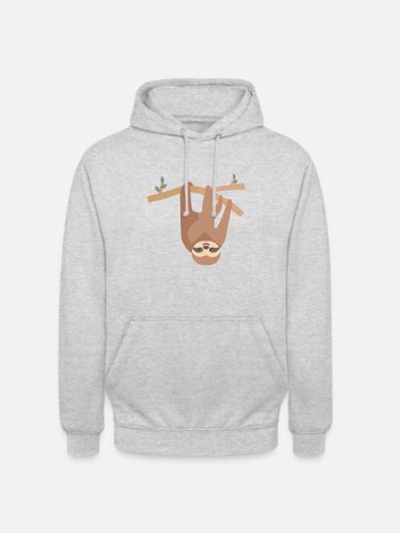 sloth - Unisex Hoodie - light heather grey