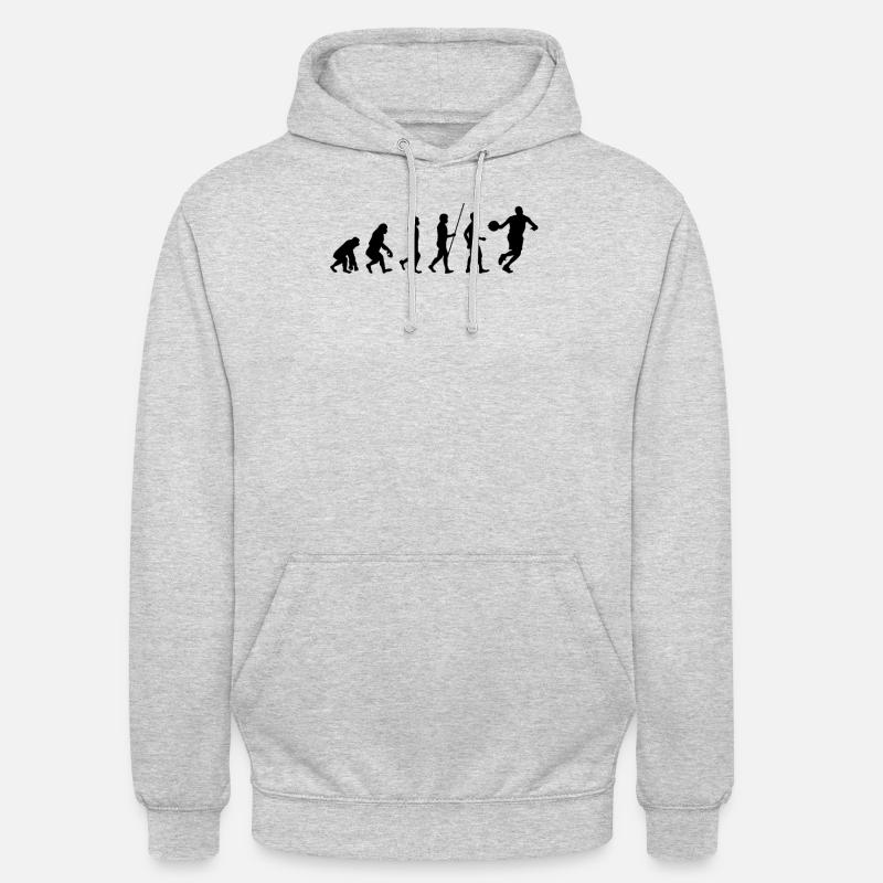 Basketball Evolution - Sweat-shirt à capuche unisexe - gris clair chiné