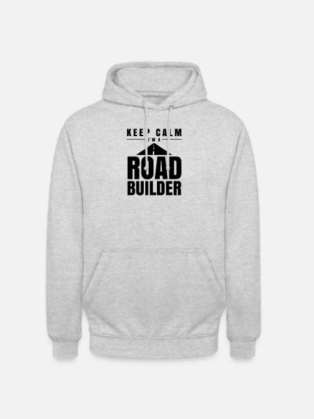 Asphalt Straßenbau Straßenbauer - Unisex Hoodie - Hellgrau meliert