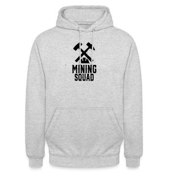 Mineur mineur mineur mineur mineur - Sweat-shirt à capuche unisexe - gris clair chiné - Devant - Alina (178cm) & Michal (187cm)
