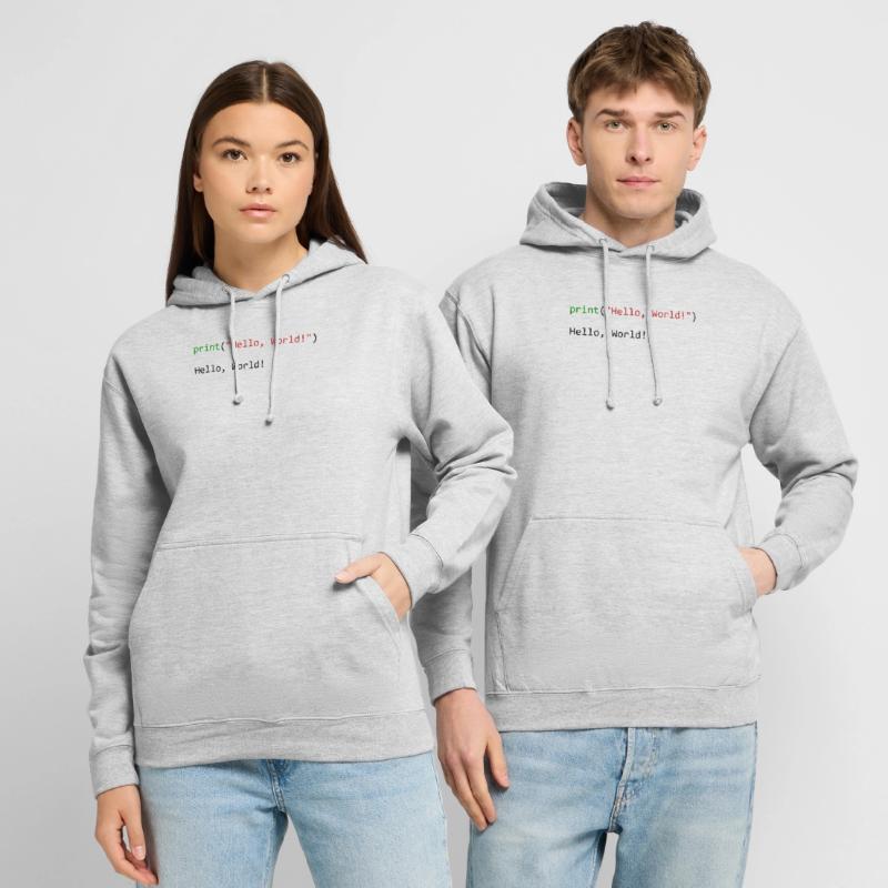 Hello World lustiges Geschenk Python Programmierer Unisex Hoodie