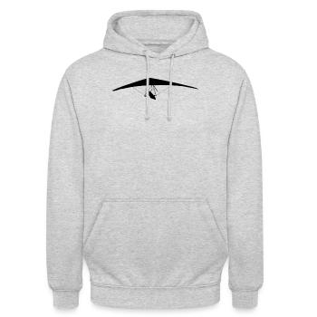 Drachenfliegen Drachenflieger Hängegleiter - Unisex Hoodie - Hellgrau meliert - Vorne - Alina (178cm) & Michal (187cm)