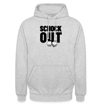 Shock Out Knobel idée cadeau choc - Sweat-shirt à capuche unisexe - gris clair chiné - Devant - Alina (178cm) & Michal (187cm)