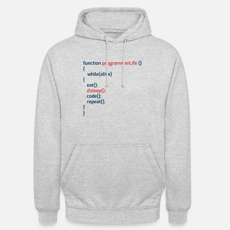 Computerprogrammierer Codierer Software Engineers Geschenk - Unisex Hoodie - Hellgrau meliert