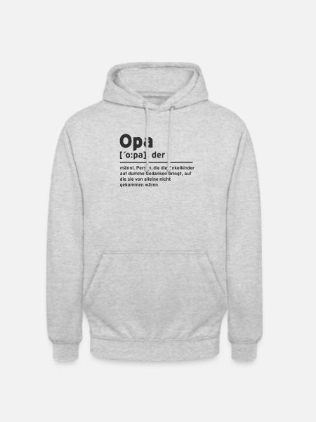 lustiges Opa Shirt - Unisex Hoodie - Hellgrau meliert