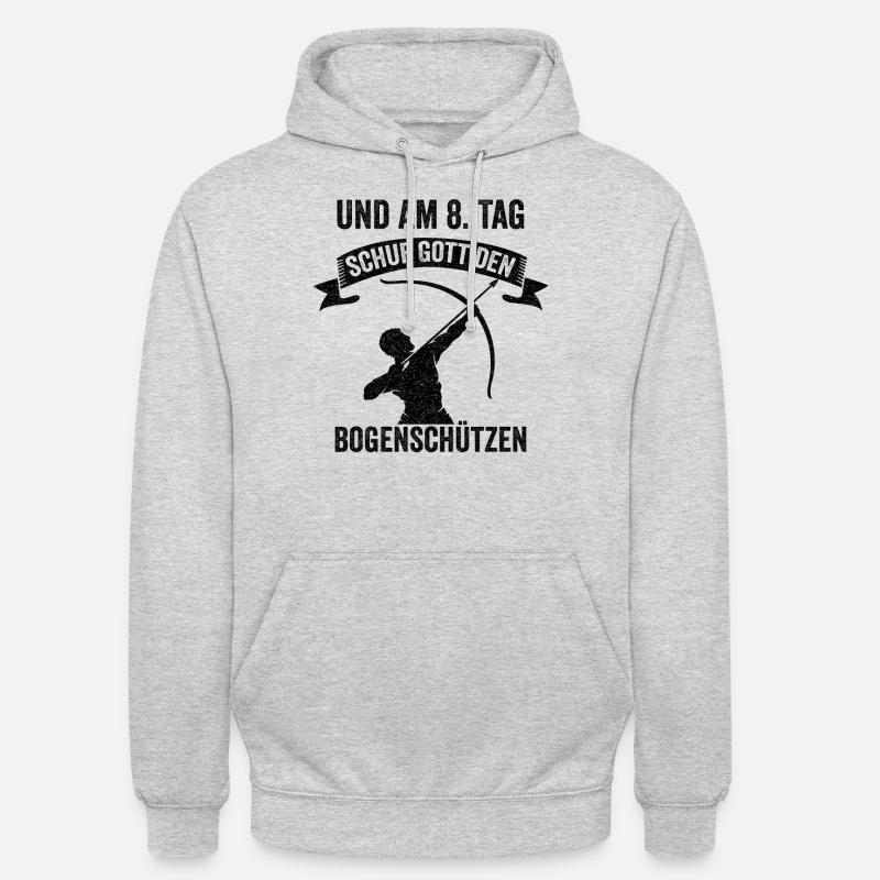 Bogenschießen Bogen Pfeil Bogenschützen Geschenkid - Unisex Hoodie - Hellgrau meliert