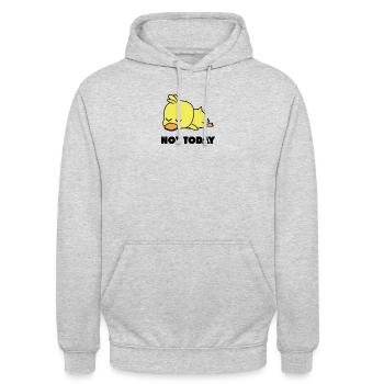 Not Today Duck Lazy Duck Funny - Unisex Hoodie - light heather grey - Front - Alina (178cm) & Michal (187cm)