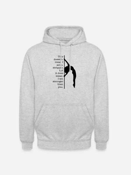 Pole dance - Più forte di te - Felpa con cappuccio unisex - grigio chiaro melange