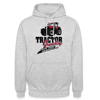 tractor - tractor - farmer - farmer - Unisex Hoodie - light heather grey - Front - Alina (178cm) & Michal (187cm)