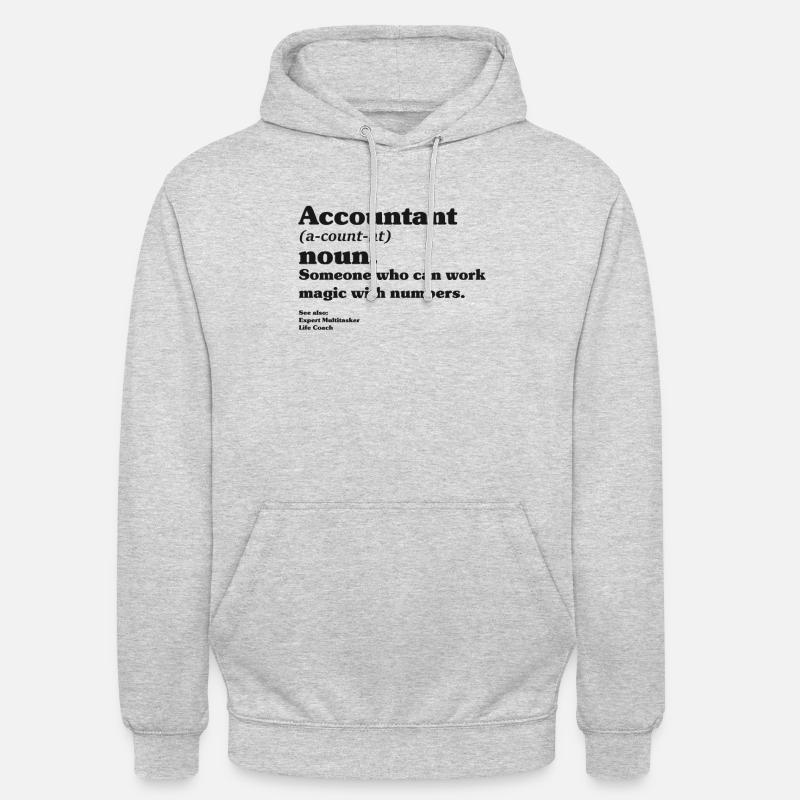 Comptable comptable disant - Sweat-shirt à capuche unisexe - gris clair chiné
