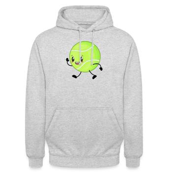 Tennis Tennisball - Unisex Hoodie - Hellgrau meliert - Vorne - Alina (178cm) & Michal (187cm)