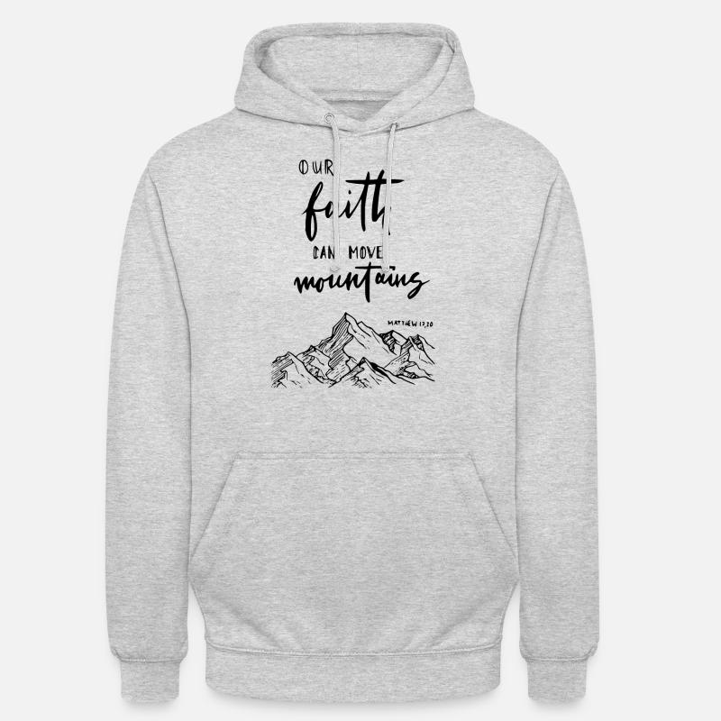Verse de la Bible chrétienne - Sweat-shirt à capuche unisexe - gris clair chiné