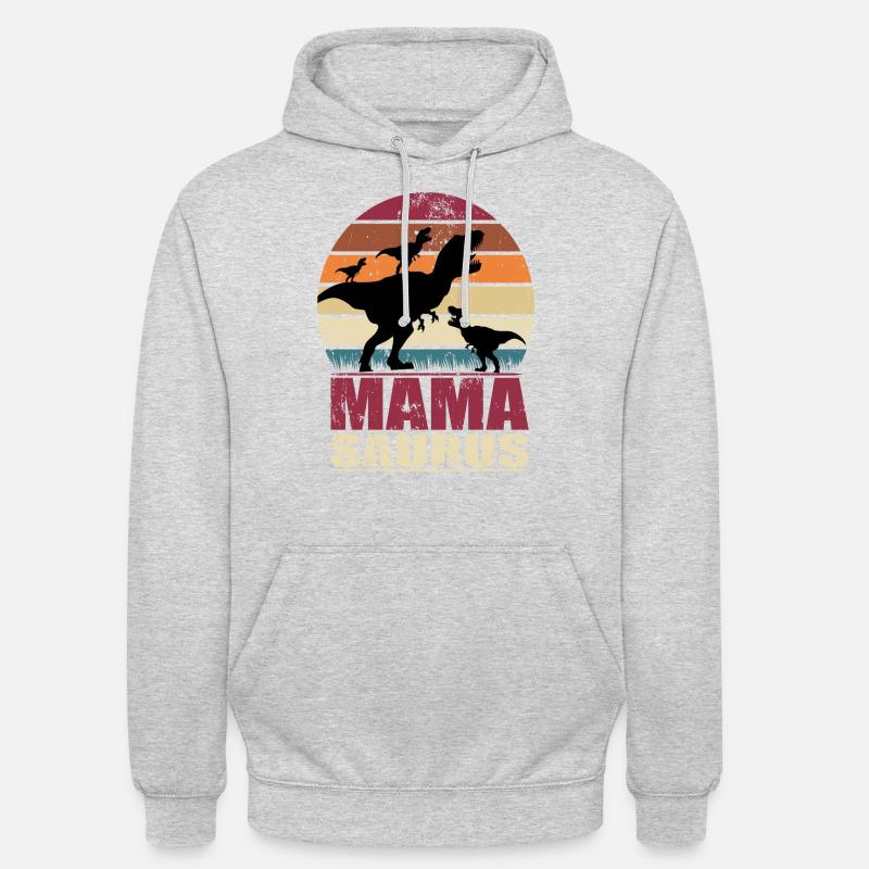 Mamasaurus Rex Dinosaur Nut Dino Triplets - Unisex Hoodie - light heather grey