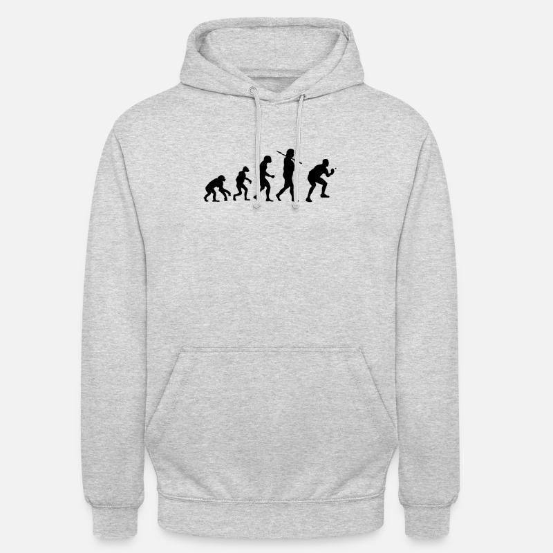 Evolution Ping-ping-l - Sweat-shirt à capuche unisexe - gris clair chiné