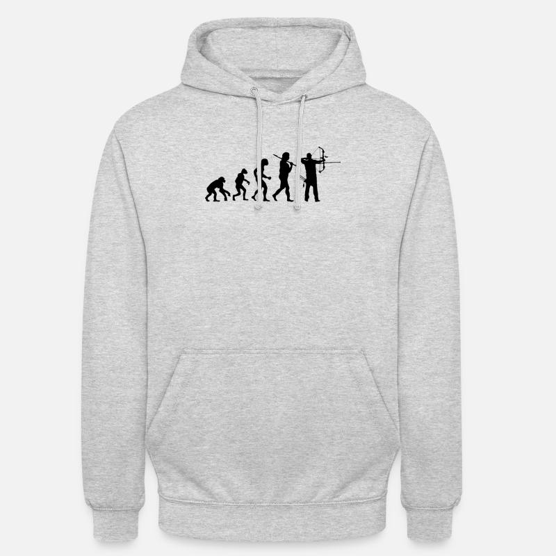 Evolution Tir à l’arc - Sweat-shirt à capuche unisexe - gris clair chiné