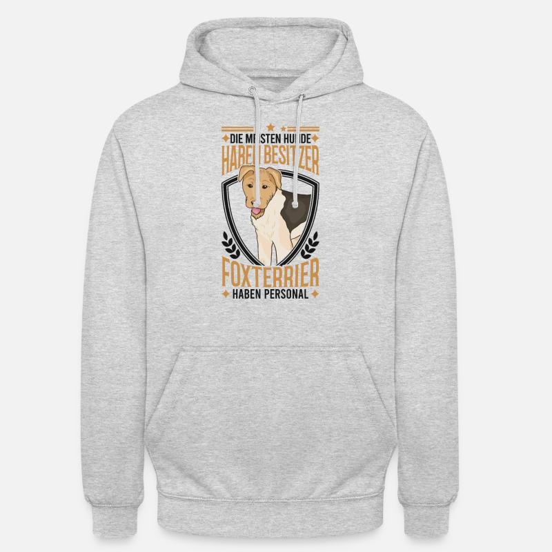 Foxterrier Besitzer Spruch Drahthaar-Foxterrier - Unisex Hoodie - Hellgrau meliert