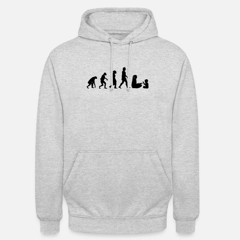Assistante maternelle Evolution Éducatrice Maternelle - Sweat-shirt à capuche unisexe - gris clair chiné