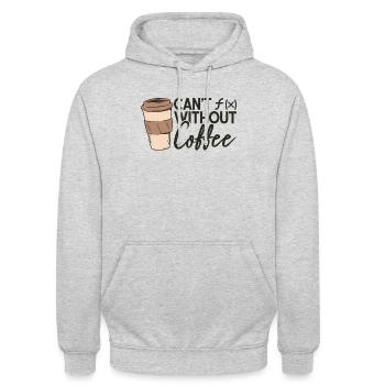 Mathematik Kaffee Mathematik Funktion Kaffee - Unisex Hoodie - Hellgrau meliert - Vorne - Alina (178cm) & Michal (187cm)