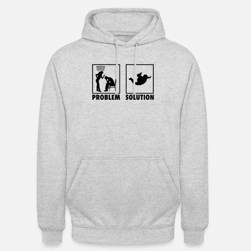 Skydiving Skydivers Statement Problem Solution. - Unisex Hoodie - light heather grey