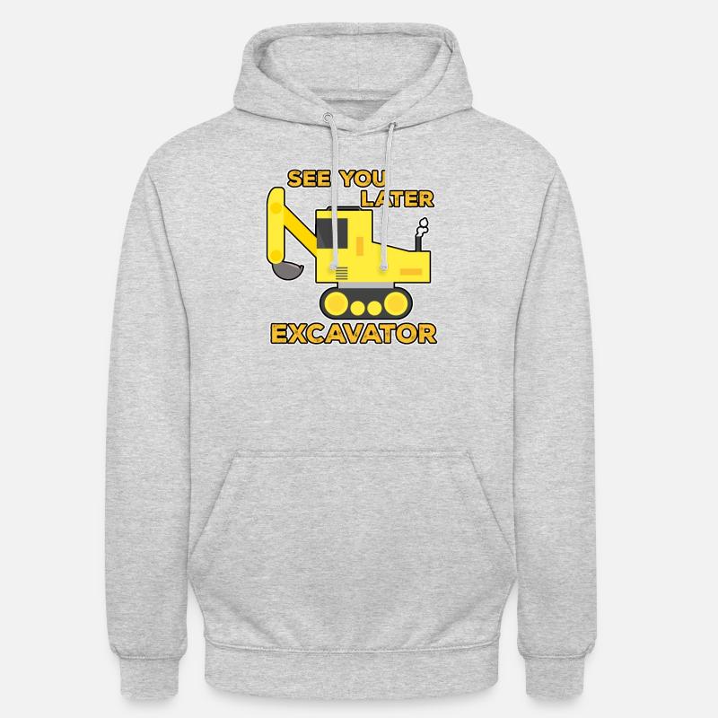 Excavator Construction Site Construction Worker Construction Later I Gift - Unisex Hoodie - light heather grey