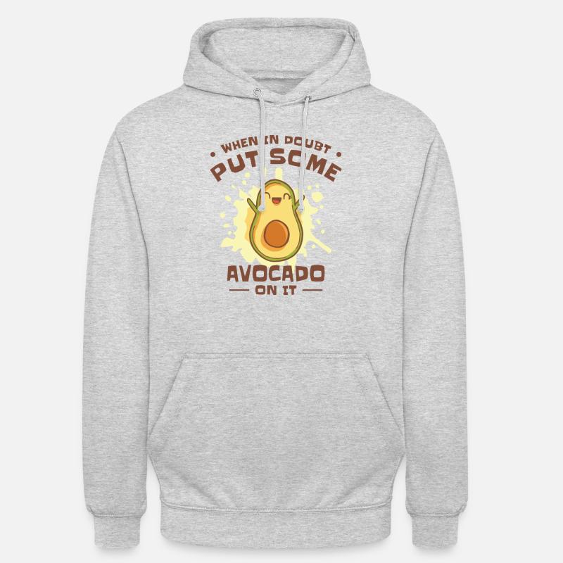 Keto Avocat Fruit Régime cétogène Dieter - Sweat-shirt à capuche unisexe - gris clair chiné
