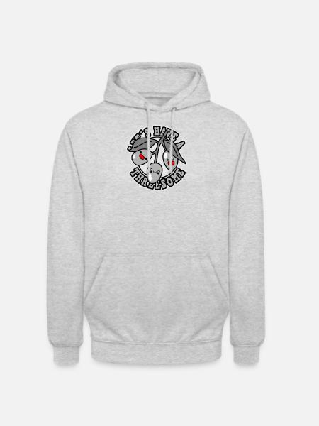 Let's make a threesome with olive fruits - Unisex Hoodie - light heather grey