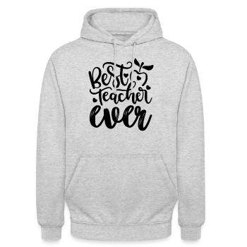 Meilleur professeur de tous les temps - Sweat-shirt à capuche unisexe - gris clair chiné - Devant - Alina (178cm) & Michal (187cm)