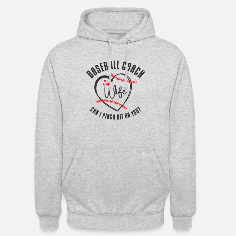 Baseball-Trainerin Ehefrau Berufstätige Mutter - Unisex Hoodie - Hellgrau meliert