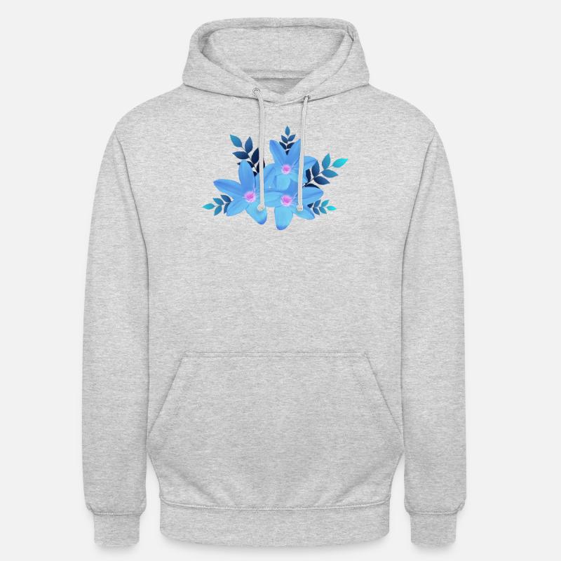 Tropiska blommor - Blommor - Flora - Afrika - Luvtröja unisex - ljusgråmelerad