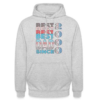 Bester Papa der Welt seit 2000 Vatertag - Unisex Hoodie - Hellgrau meliert - Vorne - Alina (178cm) & Michal (187cm)