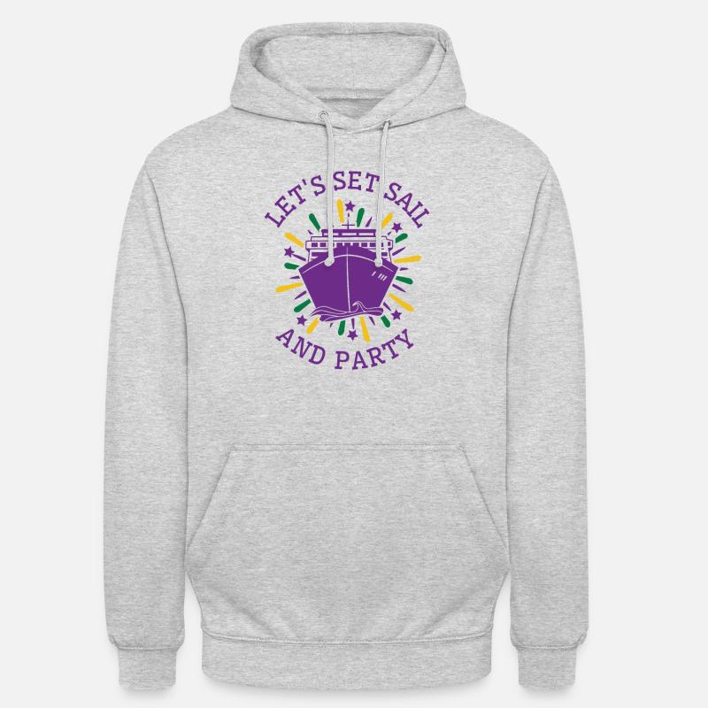 Croisière Mardi Gras Croisière Carnaval - Sweat-shirt à capuche unisexe - gris clair chiné
