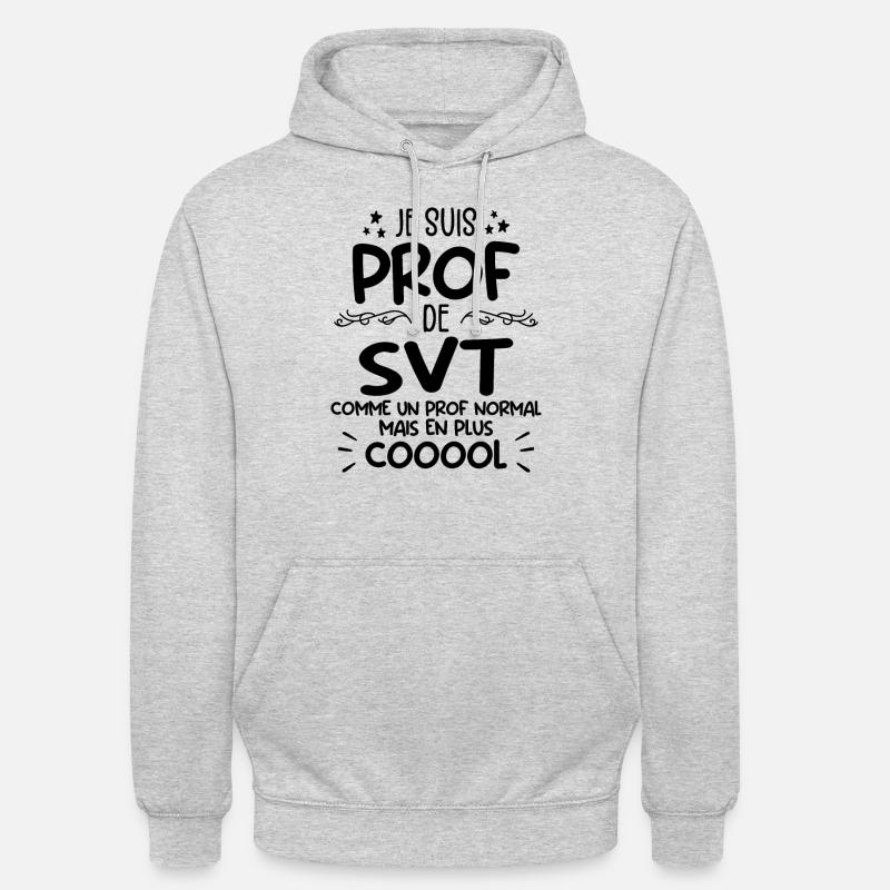 Prof de SVT super cool - Sweat-shirt à capuche unisexe - gris clair chiné