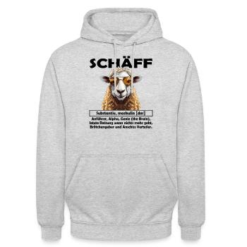 Schäff | Chef | Teamleiter| Abteilungsleiter - Unisex Hoodie - Hellgrau meliert - Vorne - Alina (178cm) & Michal (187cm)