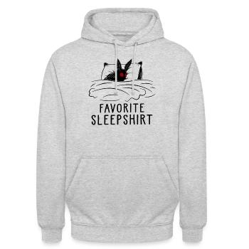Favorite Sleepshirt - Unisex Hoodie - Hellgrau meliert - Vorne - Alina (178cm) & Michal (187cm)