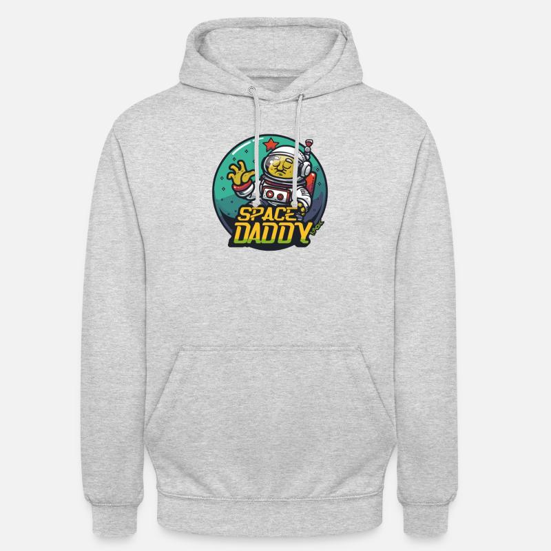 Space Daddy Sci-Fi Astronaut - Unisex Hoodie - Hellgrau meliert