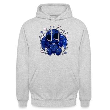 Pastel Goth Mothman - Unisex Hoodie - Hellgrau meliert - Vorne - Alina (178cm) & Michal (187cm)