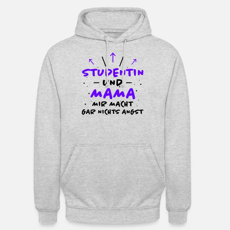 Studentin Spruch Universität Studentin Geschenk - Unisex Hoodie - Hellgrau meliert