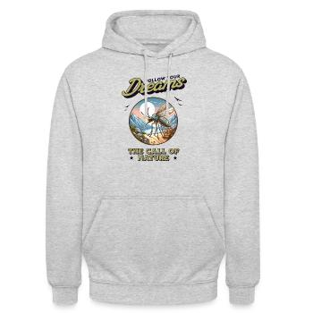 Moustique - Réalisez vos rêves - Nature Faune - Sweat-shirt à capuche unisexe - gris clair chiné - Devant - Alina (178cm) & Michal (187cm)
