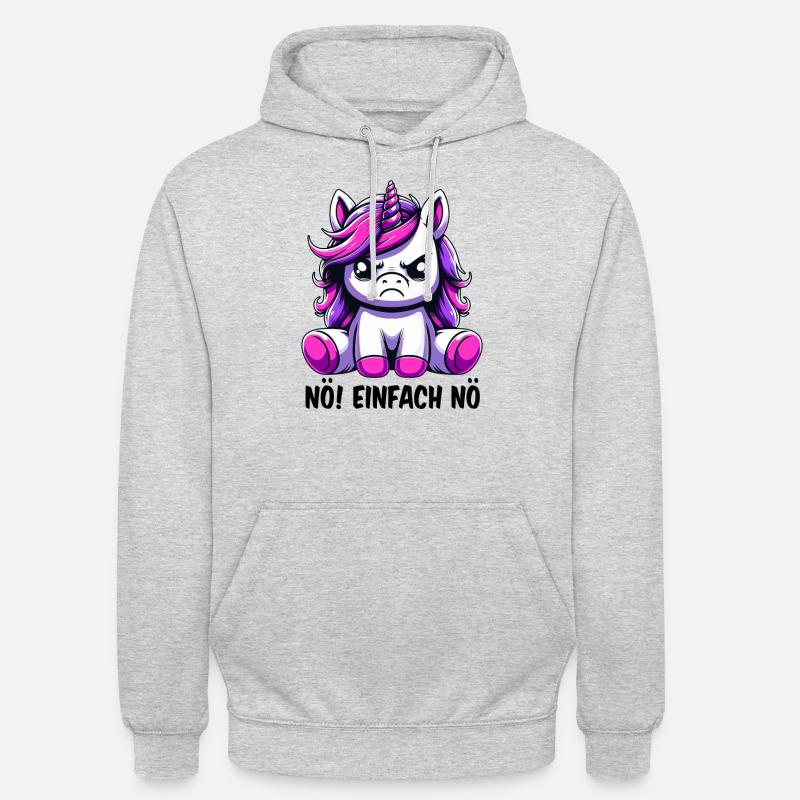 Non, tout simplement non - Sweat-shirt à capuche unisexe - gris clair chiné