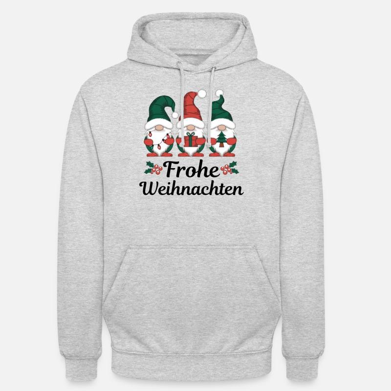 Joyeux Noël Gnomes - Sweat-shirt à capuche unisexe - gris clair chiné