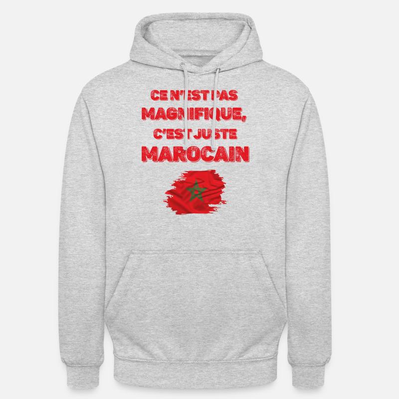 C'est juste Marocain - Sweat-shirt à capuche unisexe - gris clair chiné