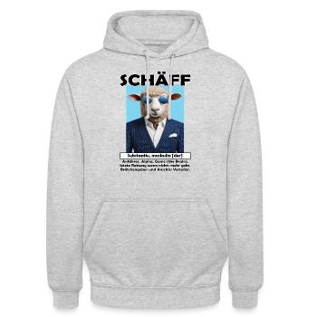 Schäff | Chef | Teamleiter| Abteilungsleiter - Unisex Hoodie - Hellgrau meliert - Vorne - Alina (178cm) & Michal (187cm)