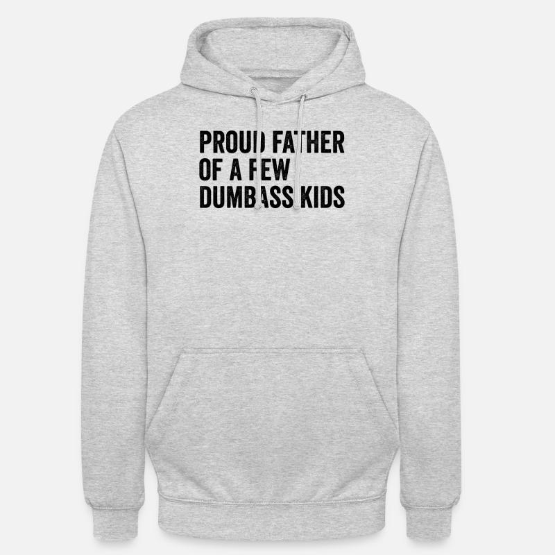 Stolzer Vater einiger dummer Kinder - Unisex Hoodie - Hellgrau meliert