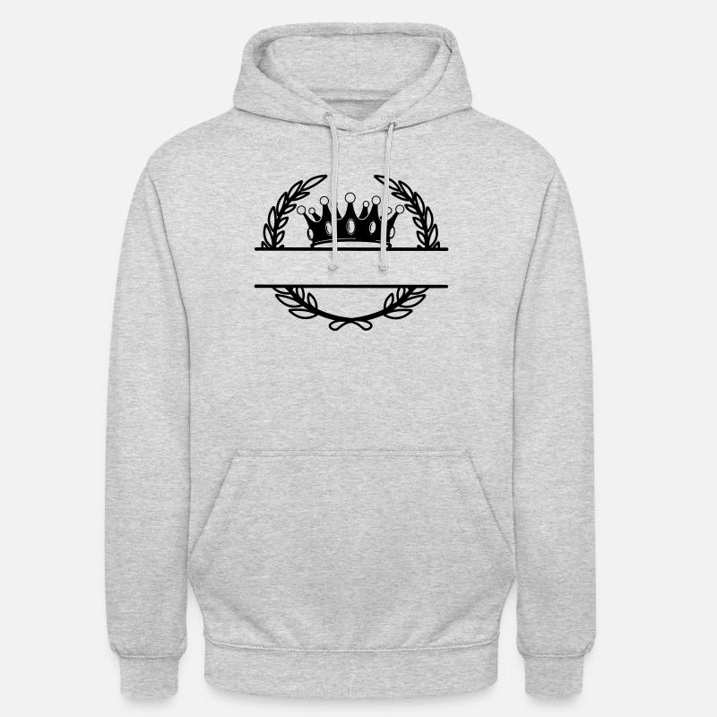 Lorbeerkranz mit Krone - Unisex Hoodie - Hellgrau meliert