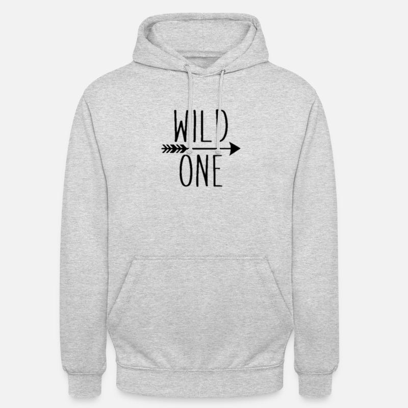 Wild One / Geschenk Geschenkidee - Unisex Hoodie - Hellgrau meliert