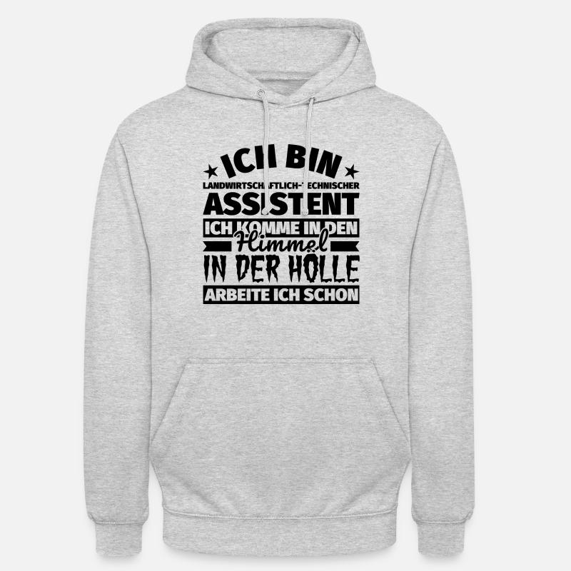 Landwirtschaftlich-technischer Assistent Geschenk - Unisex Hoodie - Hellgrau meliert
