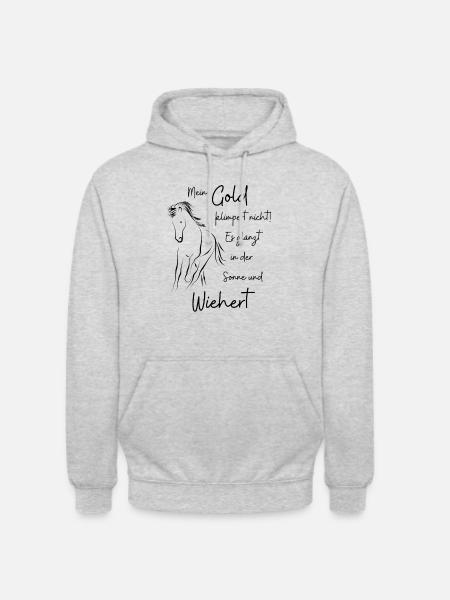 Gold klimpert nicht - Unisex Hoodie - Hellgrau meliert