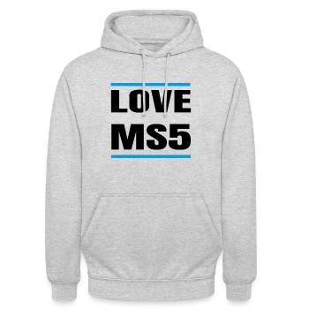 Mein Schiff 5 Liebe Shirt - Unisex Hoodie - Hellgrau meliert - Vorne - Alina (178cm) & Michal (187cm)