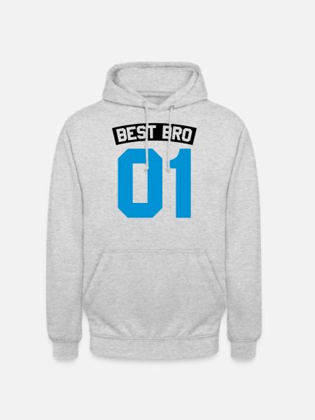 Best Bro - Unisex Hoodie - Hellgrau meliert